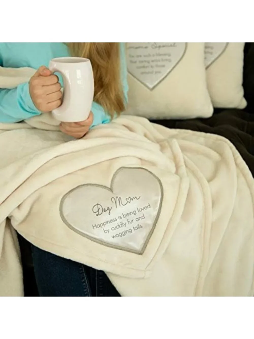 Cozy Dog Mom Blanket - Soft Royal Plush Throw 50x60 Inches, Perfect Gift for Pet